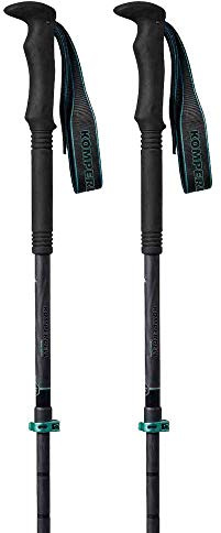 Komperdell Carbon C3 Pro Compact Wanderstöcke, schwarz-Mint, 90-120
