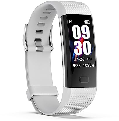 ENGERWALL Fitness Tracker with Step/Distance/Calories Counter, Activity Tracker with Heart Rate Monitor, Slim Style Watch IP68 Waterproof, Sleep Monitor Tracker, Pedometer Watch for Women Men Kids