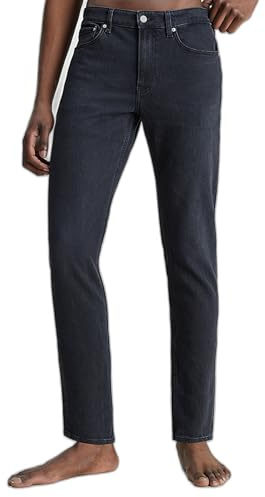 Calvin Klein Vaqueros Hombre Slim Tapered Fit, Negro (Denim Black), 34W/34L
