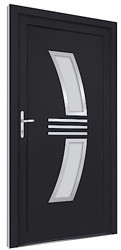 VidaXL Porta Ingresso Antracite 108x200 cm, porta d'ingresso in PVC