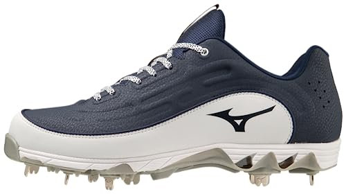 Mizuno Herren 9-Spike Ambition 3 Baseball-Stollen, Navy-Weiß, 43 EU