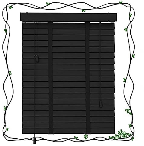 Holzjalousien Für Fenster,Innen Jalousie Aus Massivholz 50/60/70/80/90/100/120cm Jalousetten,Verdunkelung/Wärmedämmung Horizontale Jalousette,50mm Lamellenvorhänge Rollläden,W×H-125x130cm/49x51in
