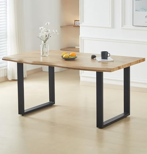 Hallowood Furniture Cullompton Extendable Table in Black U Shaped Legs
