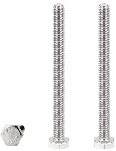 10pcs 1/4-20 x 3 Hex Bolts, 1/4-20 Bolt, 3 Inch Stainless Steel 304 Hex Head Bolts, 1/4 by 3 Inch Hexagon Head Screw, Right Hand, Fully Thread, UNC Machine Screws