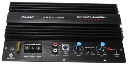 jojofuny 12v Auto Verstärker Für Subwoofer Und Lautsprecher Leistungsstarker Mono Mit Integrierten Signalwandlern Für Car Audio Systeme Schwarz