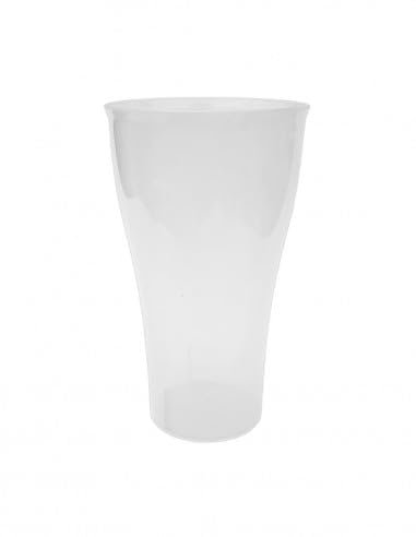 TELEVASO - 60 unidades - Vasos Reutilizables reciclables - Polipropileno (PP) - 470 ml Translucidos - Vaso ecológico Libre de BPA, Ideal para cerveza, cubatas, agua
