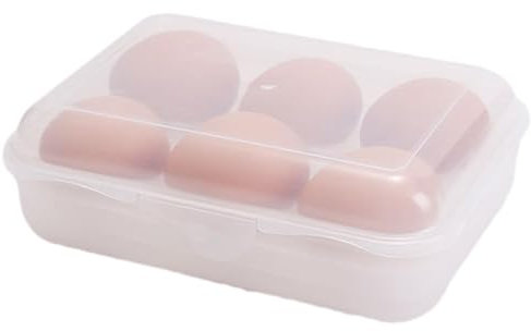 Huevera transparente, soporte para huevos para - Dispensador portátil para carrito de huevos | Diseño a prueba de golpes y a prueba de fugas, bandejas transparentes para huevos para