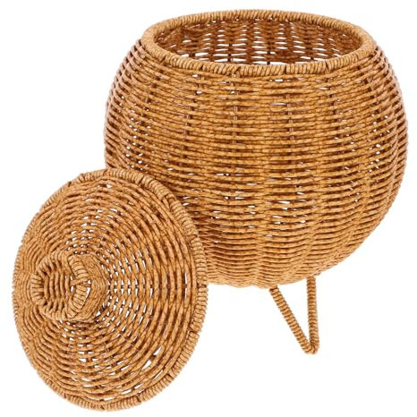 Alipis Cesta De Almacenamiento Tejida De Rattan Para Frutas y Aperitivos Organizador Multifuncional Para Cocina y Diseño Elegante y Práctico Para Decoración Del