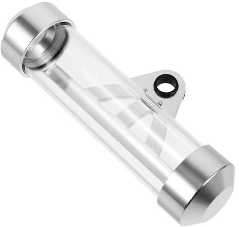 MUCKLILY Motorrad Steuerplaketten-halter Aluminium Acryl Zylindrische Steuerrohr Halterung Rot-silber Robust Langlebig Einfache Montage Passend