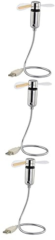 ELAYARD 3 Pièces ventilateur flexible USB ventilateur de table usb home pour ordinateur portable fan alimenté par flexible Black