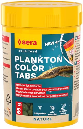 sera Plankton Color Tabs 100 ml/65 g | Sinkende Futtertabletten für Aquarium-Fische | Farbintensives Fischfutter Aquarium mit Krill & Spirulina | Zierfischfutter & Welsfutter für Bodenfresser