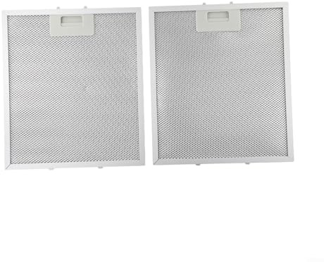 Lot de 2 filtres argentés pour hotte aspirante, filtre à grille métallique, 305 x 267 x 9 mm, 5 couches en aluminium pour hotte de cuisine