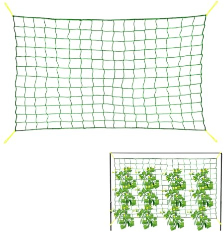 Reticolato per piante rampicanti, supporto per piante rampicanti, rete da giardino, piselli, fagioli, cetrioli, strutture a obelisco per zucca, rose, uve, frutta, aiuole