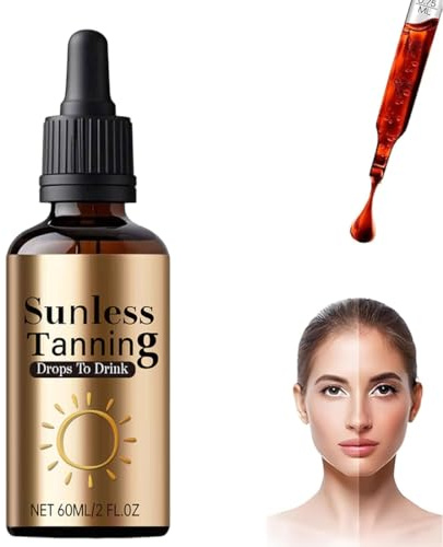 Gocce Autoabbronzanti Senza Sole, Bevanda Abbronzante Orale, Stimolano Naturalmente La Melanina, Migliorano Il Tono Naturale Della Pelle E Proteggono Dai Danni Del Sole