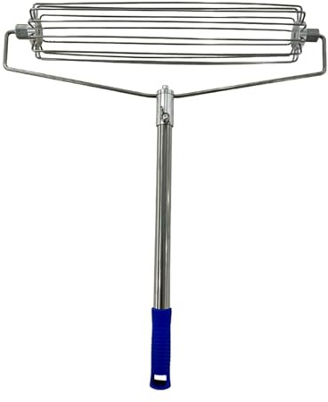 Rastrillo de arena de golf de acero inoxidable, 53.54 pulgadas, herramienta de rodillo de arena para campo de golf y mantenimiento de campo atlético