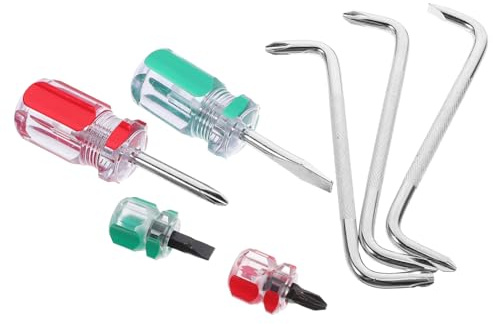 iplusmile Destornilladores Pequeños y Ángulo de Grados Acero -vanadio Resistente para Espacios Estrechos y Esquinas Incluye Plano y Estuche Compacto