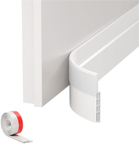 Home Secure™ Door Draught Excluder – Bottom of Door Draft Seal Strip. Blocks Cold Air, Noise & Dust. Easy Install Weatherproof Draught Excluder for Home & Office. White