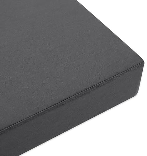 wasserdichte Bank Sitzauflage für Innen & Außen - Polster für Gartenmöbel, Fensterbank, Küchenbank und Wohnmobil Sitzgruppe mit Hochdichteschaum(Dark Grey,180x40cm)