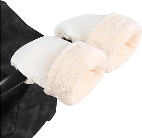 Kinderwagen-Handwärmer, wasserdicht und winddicht, frostsicher, fleecegefüttert, universeller Handwärmer for Buggy, Kinderwagen, Anhänger und Fahrrad(Black)