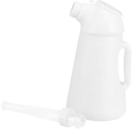 RUNROTOO Engine Oil Bottle Easy for Car and Household Machinery 2l Oil Dispenser with Spout and Large Capacity for Outdoor Activities and Trips