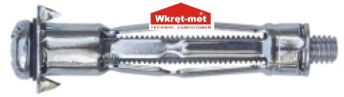 KLIMAS Hohlraumdübel, Gipskartondübel, Stahldübel Molly 6x45, 50 Stück