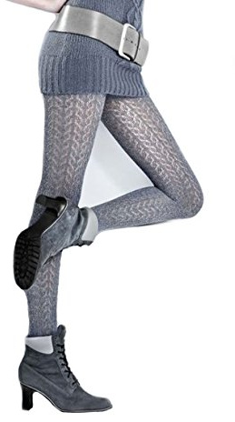 MARILYN klassische zeitlose Netz-Baumwoll-Strumpfhose, 120 Denier