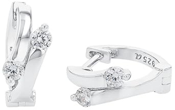 Amor Creolen 925 Sterling Silber Damen Ohrschmuck, mit Zirkonia synth., Kommt in Schmuck Geschenk Box