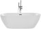 Baignoire Moderne Autoportante Ovale en Acrylique avec Système Trop-Plein 170 x 80 cm Blanche Nevis