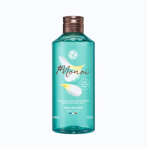 Yves Rocher - Monoï Mildes Dusch-Shampoo 400 ml - Sanftes Duscherlebnis - 2-in-1 Komfort - Exotischer Duft für Urlaubsfeeling - Natürliche Inhaltsstoffe, Vegan