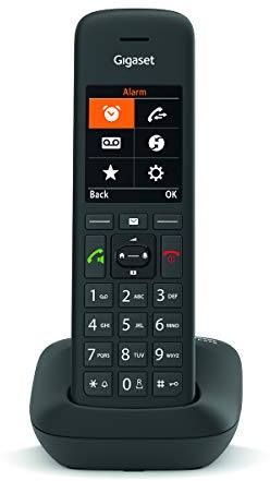 Gigaset C575 - Téléphone fixe sans fil avec grand écran rétro-éclairé couleur, fonctions mains libres et blocage d'appels - Noir [Version Française]