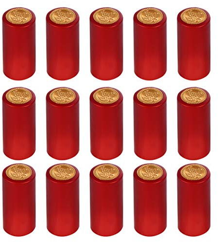 TOYANDONA Lot de 100 capsules thermorétractables en PVC pour bouteille de vin - Outil de brassage de bière pour la maison - Rouge