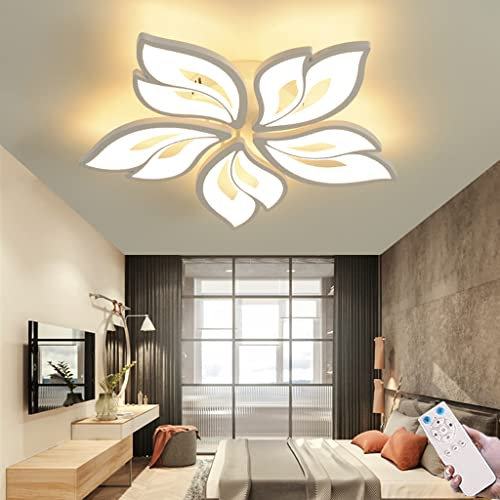 RRBEST LED Deckenleuchte Dimmbar Wohnzimmerlampe mit Fernbedienung Moderne Schlafzimmerlampe Deckenlampe Deckenbeleuchtung für Kinderzimmer Sekretariat Küche Bad Babyzimmer Decor Kronleuchter (70CM)