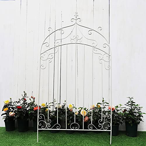 Rankhilfe Gartenzaun Rankgitter Garten Gartenzäune Metall Vintage Zaun Gartenstecker Rasenkanten Beetzaun Pflanzenstützen wetterfestes Rankgitter für Gartendeko Deko Kletterpflanzen,Rosen,Reben