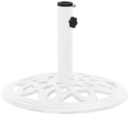 vidaXL Umbrella Base White 40x40x32 cm Cast Iron