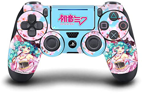 Head Case Designs Officially Licensed Hatsune Miku Sakura Graphics Vinyl Sticker Gaming Skin Decal Cover Compatible With Sony PlayStation 4 PS4 DualShock 4 Controller