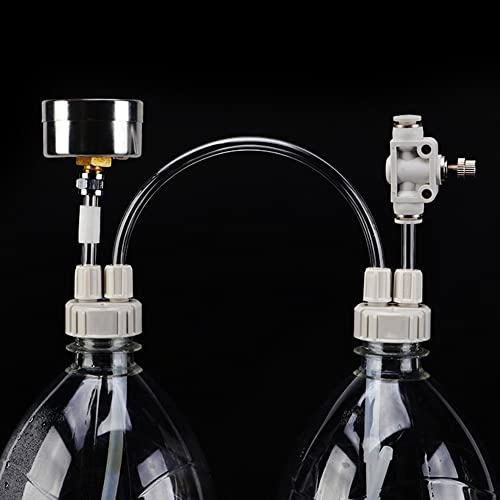 DONGKER DIY CO2 Generator System Kit, Aquarium Kohlendioxid Reaktor Kit mit Manometer für Aquarien Wasserpflanzen