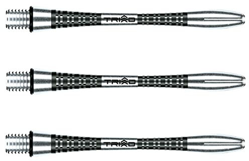 WINMAU Triad Aluminium Schwarz Mittel Dartschäfte (Schäfte) – 1 Set pro Packung (insgesamt 3 Schäfte)