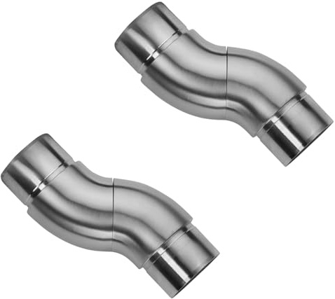 2 x Edelstahl Rohrbogen verdrehbar Ø 42,4 mm Handlauf Geländer Eckverbinder