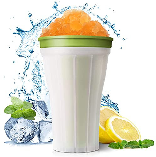 Slushy Maker Becher, 144 ml, wiederverwendbar, Frozen Squeeze Cup, Homemad Cooling Maker Cup, Quick Frozen Smoothies Cup, DIY Eismaschine Becher für Familie (grün)