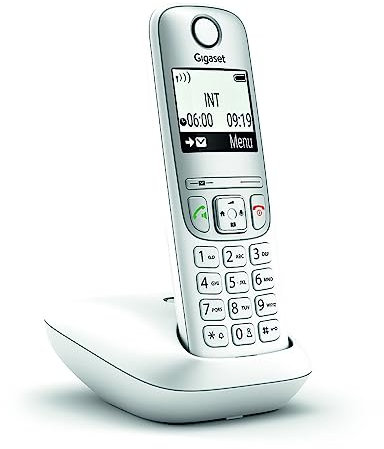 Gigaset A690 Duo - Dos Teléfonos DECT Inalámbrico - Pantalla Gráfica en Blanco y Negro Iluminada - Gran Autonomia, Blanco [Versión Española]