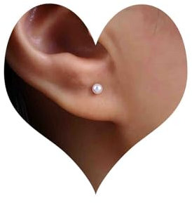 Boho Hochzeit Zierliche Mini Perlenohrstecker Silber Runde Weiße Winzige Perlenohrringe Niedliche Kleine Perlen Einfacher Zarter Minimalistischer Knorpelschmuck für Frauen (3 mm)