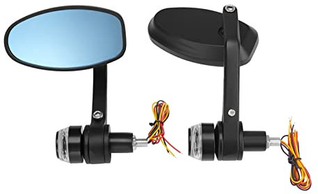 Sianko Motorrad Lenkerendenspiegel Blinker Universal Für Kawasaki Für Ninja 400 Z650 Z750 Z800 Z900 Spiegel Seitenspiegel