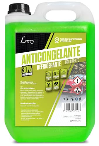 Liquide de Refroidissement Universel Voiture 30% | Protection -18ºC, 5 Litres Vert