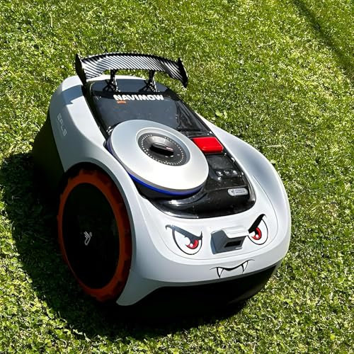IKSAMY Mähroboter Deko, Worx Tuning - Aufkleber Mähroboter I Mähroboter Spoiler I Heckflosse für Worx M500 Plus, Navimow, Ecovacs Goat G1, Gardena usw. Mähroboter Zubehör (1)