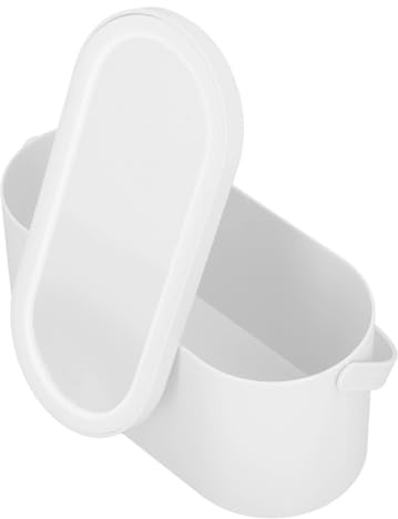 Boîte de Rangement pour Cosmétiques, Couvercle de Miroir Rotatif de Grande capacité, étui de Maquillage Rechargeable, ABS, Gradation Continue, pour Chambre à Coucher (WHITE)