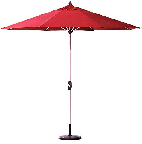 YIZHOUSHOP Garten-Sonnenschirm, 2,7 m, Sonnenschutz mit Kurbelmechanismus, achteckiges Aluminium-Sonnenschirmdach mit Kurbelgriff, UV-beständig, für Strand-/Pool-/Terrassen-/Schutzschirme im Freien