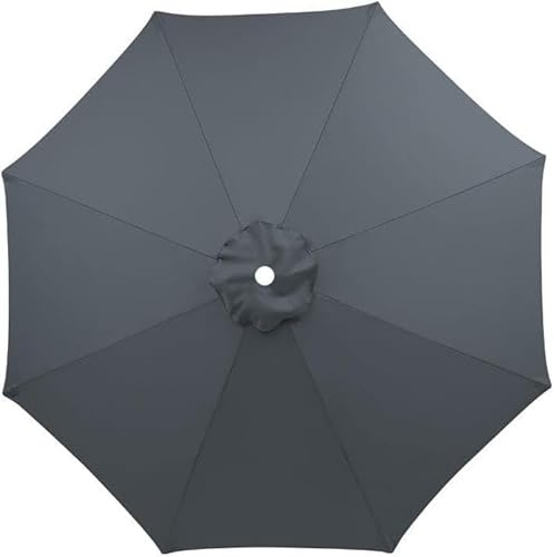 FWGSJOPC Sonnenschirm Ersatzbezug 3m 6 Streben, UV-Schutz Ampelschirm Bezug, Wasserdicht Schirmbezug Sonnenschirm Ersatzteile für Balkon, Garten, Pool und Strand,Grau-3m-6 Streben