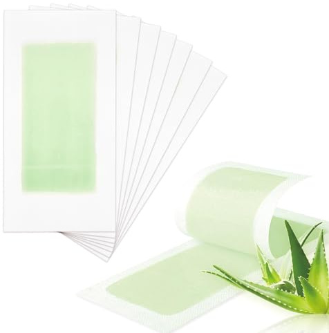 WeddHuis 20 Pcs Tiras de Cera para Cejas Bandas de Cera Frías Tiras de Depilación Faciales Bandas de Cejas de Cera Moldeadoras Listas para Usar para Mujer Hogar Viaje, Doble Cara