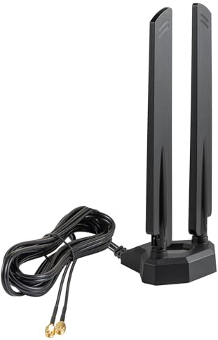 WiFi 6 6E Tri-Band 2.4GHz 5 GHz 6GHz Magnetic Base RP-SMA Antenna Boosts Signal for PC Desktop Computer Bluetooth Card WiFi 6E Card Gaming Motherboard