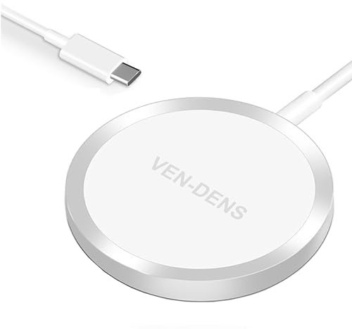 Ven-Dens 15W Wireless Charger Pad For Samsung Galaxy S25 FE/S25 Edge/S25/S25+/S25 Ultra/S24/S24+/S24 Ultra, Slim Charging Pad With USB-C Fast Cable Compatible With All Wireless Enabled Smartphones